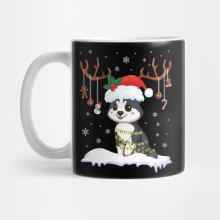 Husky Reindeer Santa Noel Costume Dancing On Snow Merry Xmas Mug